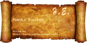 Hantz Eszter névjegykártya